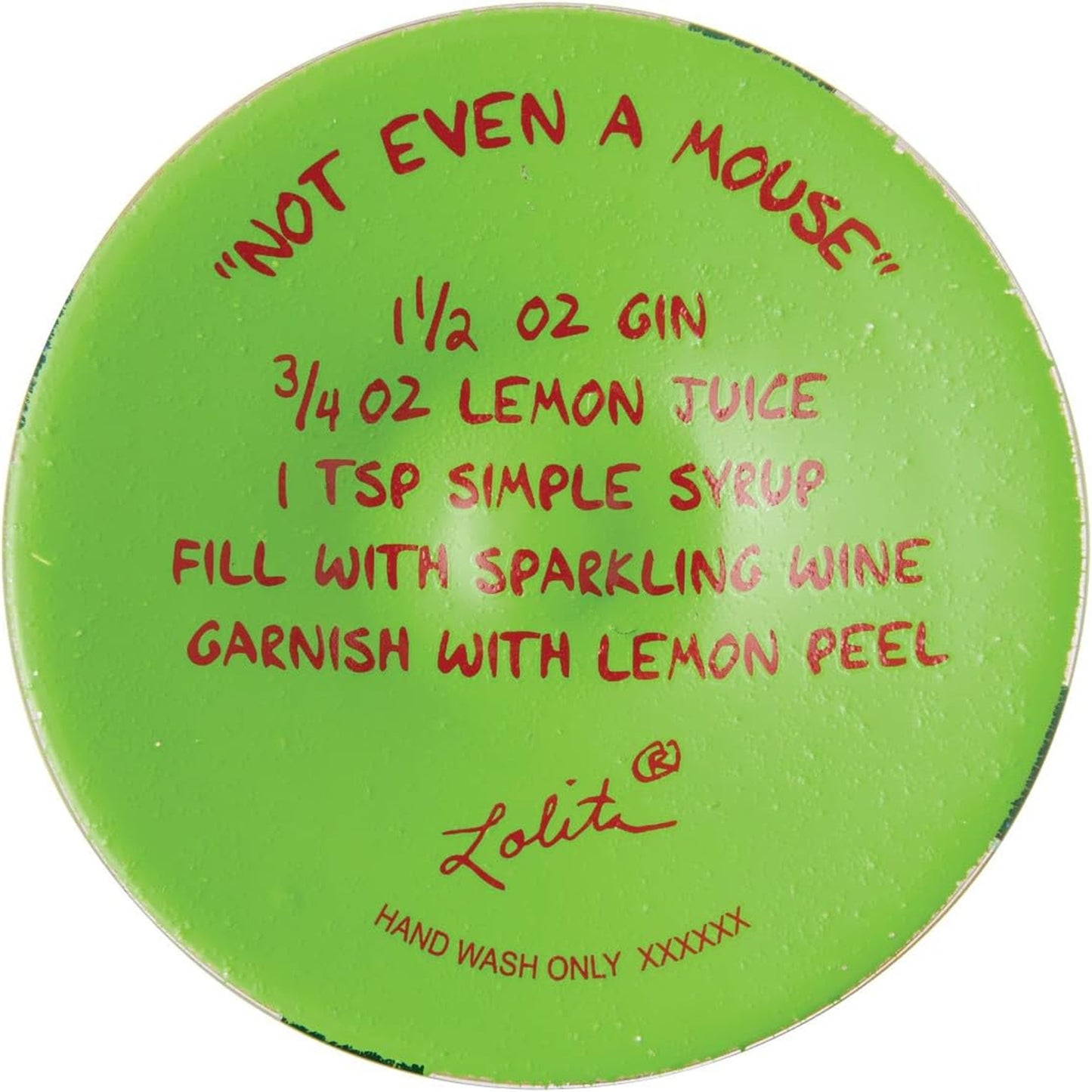 Enesco Lolita Christmas Not Even a Mouse Hand-Painted Artisan Wine Glass, 15 Ounce