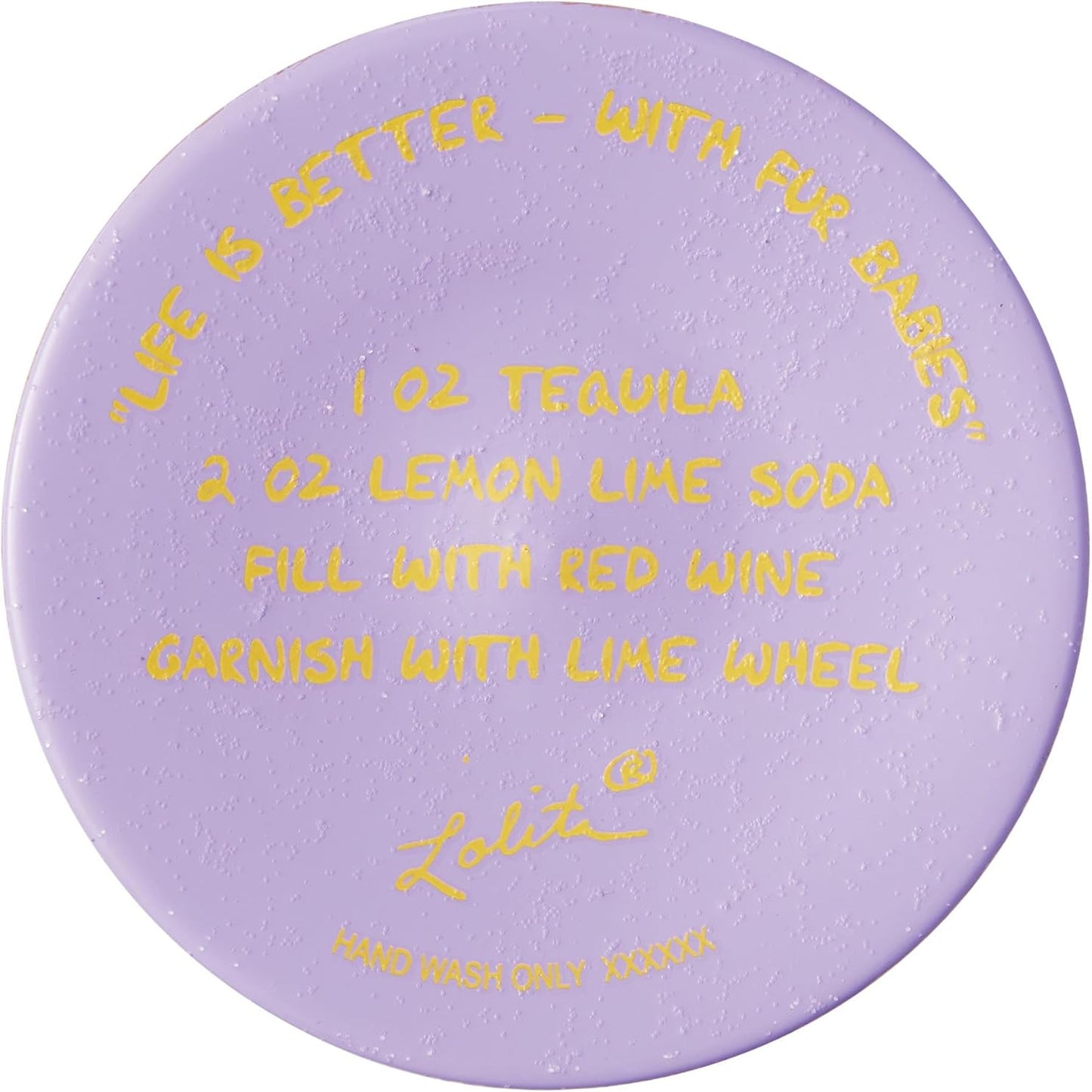 Enesco Lolita Designs Life is Better with Fur Babies Hand-Painted Artisan Wine Glass, 15 Ounce