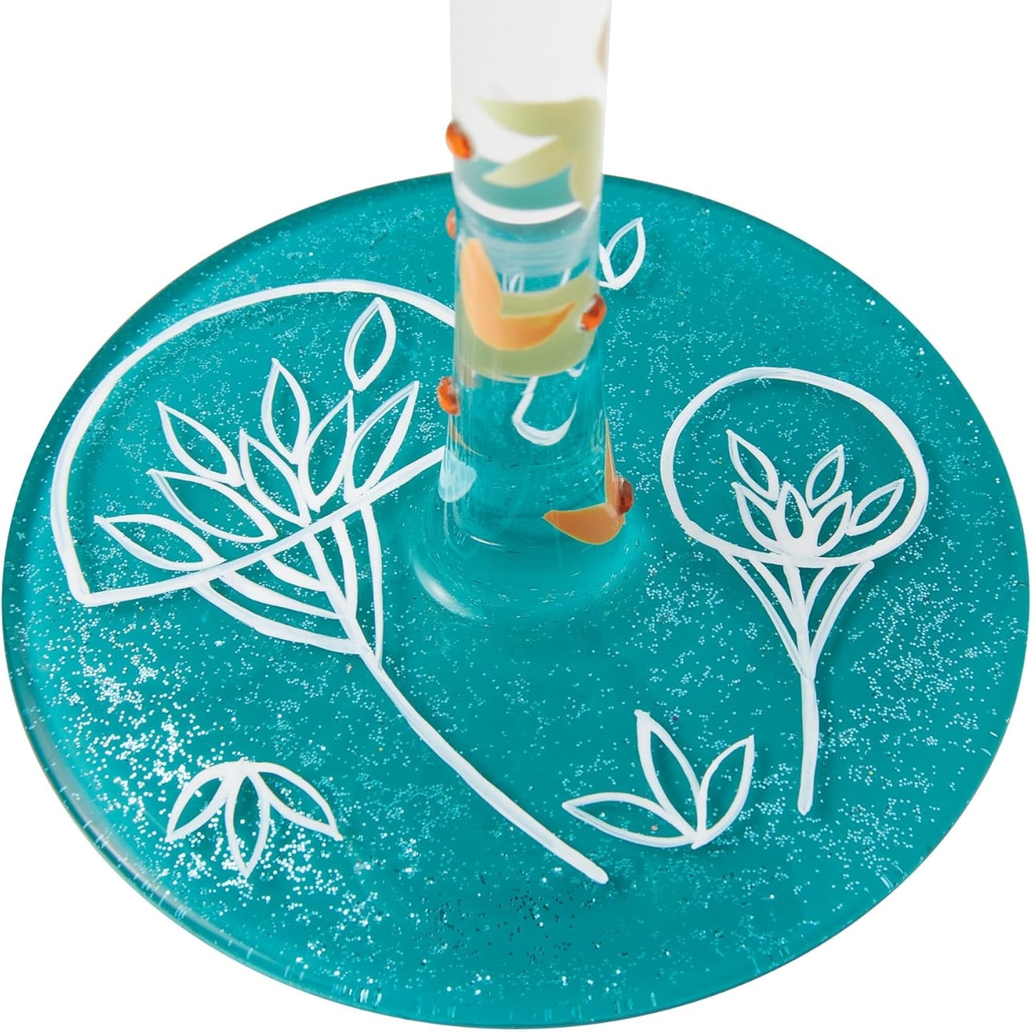 Enesco Lolita Designs Mom My Friend Hand-Painted Artisan Wine Glass, 15 Ounce