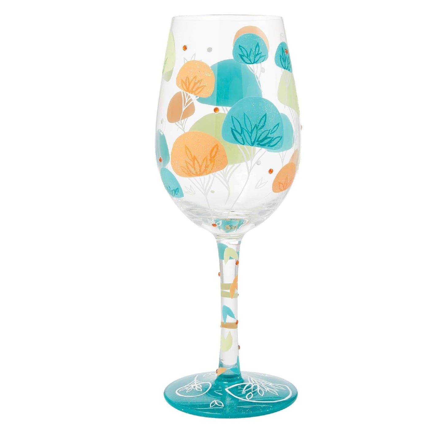 Enesco Lolita Designs Mom My Friend Hand-Painted Artisan Wine Glass, 15 Ounce