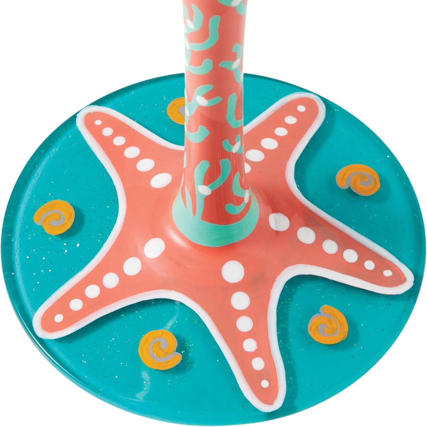 Enesco Lolita Designs Sailboats and Sand Dollars Hand-Painted Artisan Wine Glass, 15 Ounce