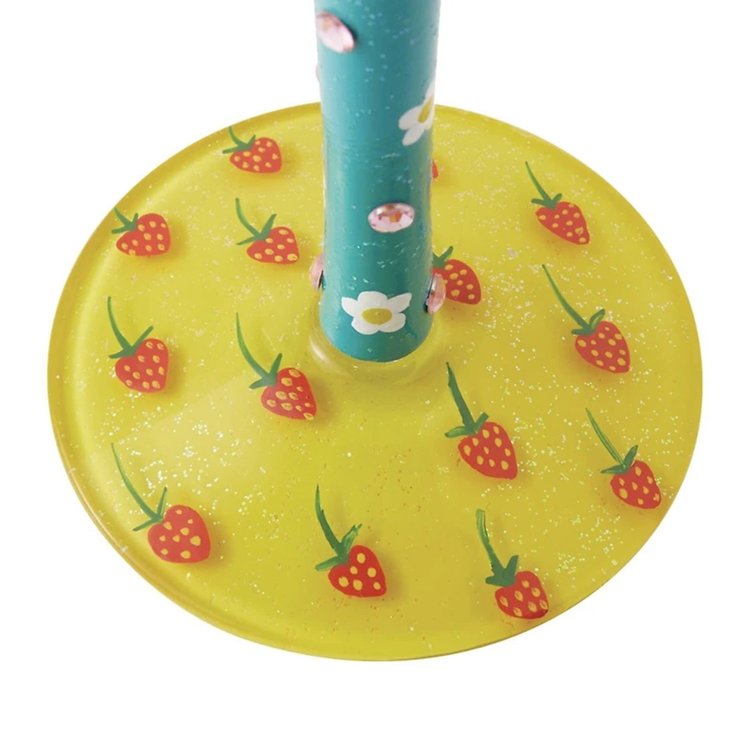 Enesco Lolita Designs Strawberry Patch Hand-Painted Artisan Wine Glass, 15 Ounce