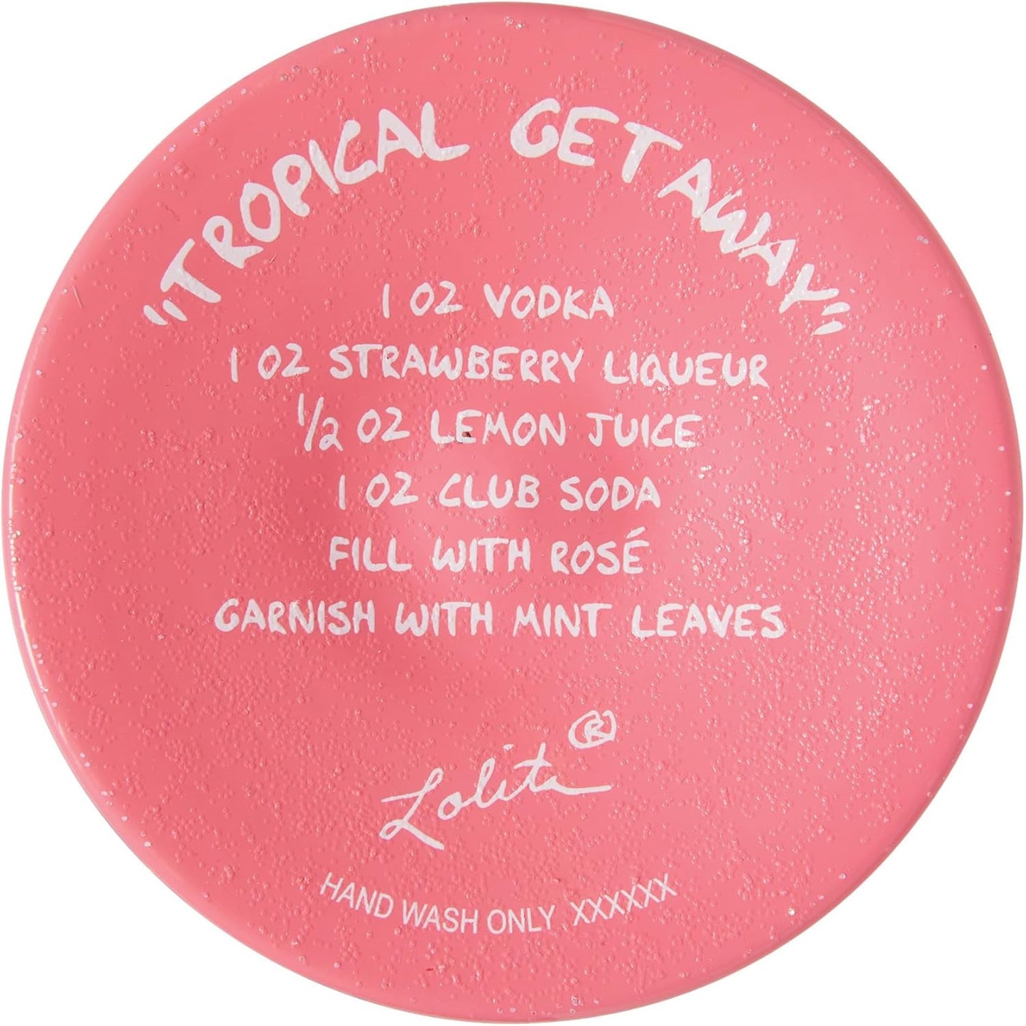 Enesco Lolita Designs Tropical Getaway Hand-Painted Artisan Wine Glass, 15 Ounce