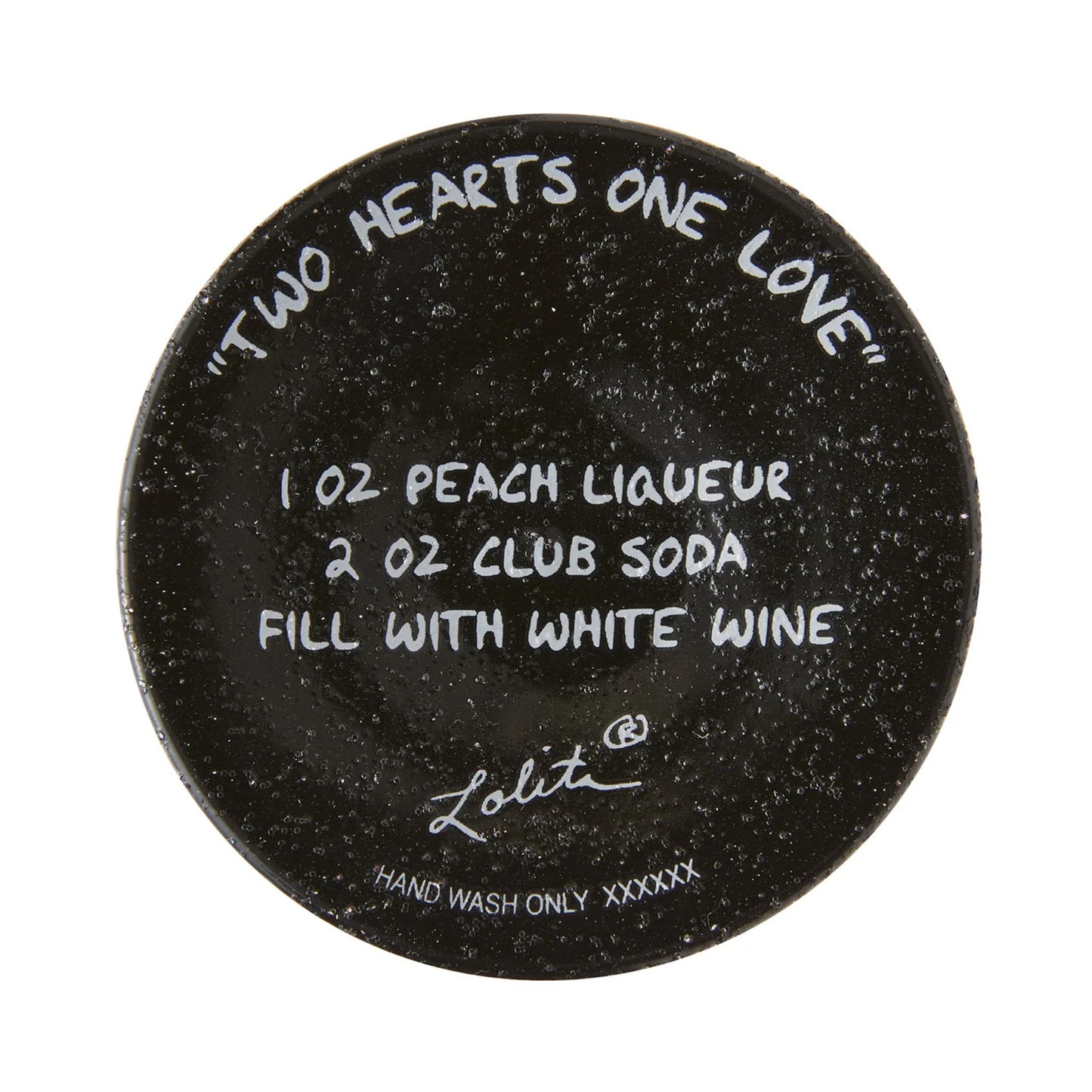 Enesco Lolita Designs Wedding Groom Two Hearts One Love Hand-Painted Artisan Wine Glass, 15 Ounce