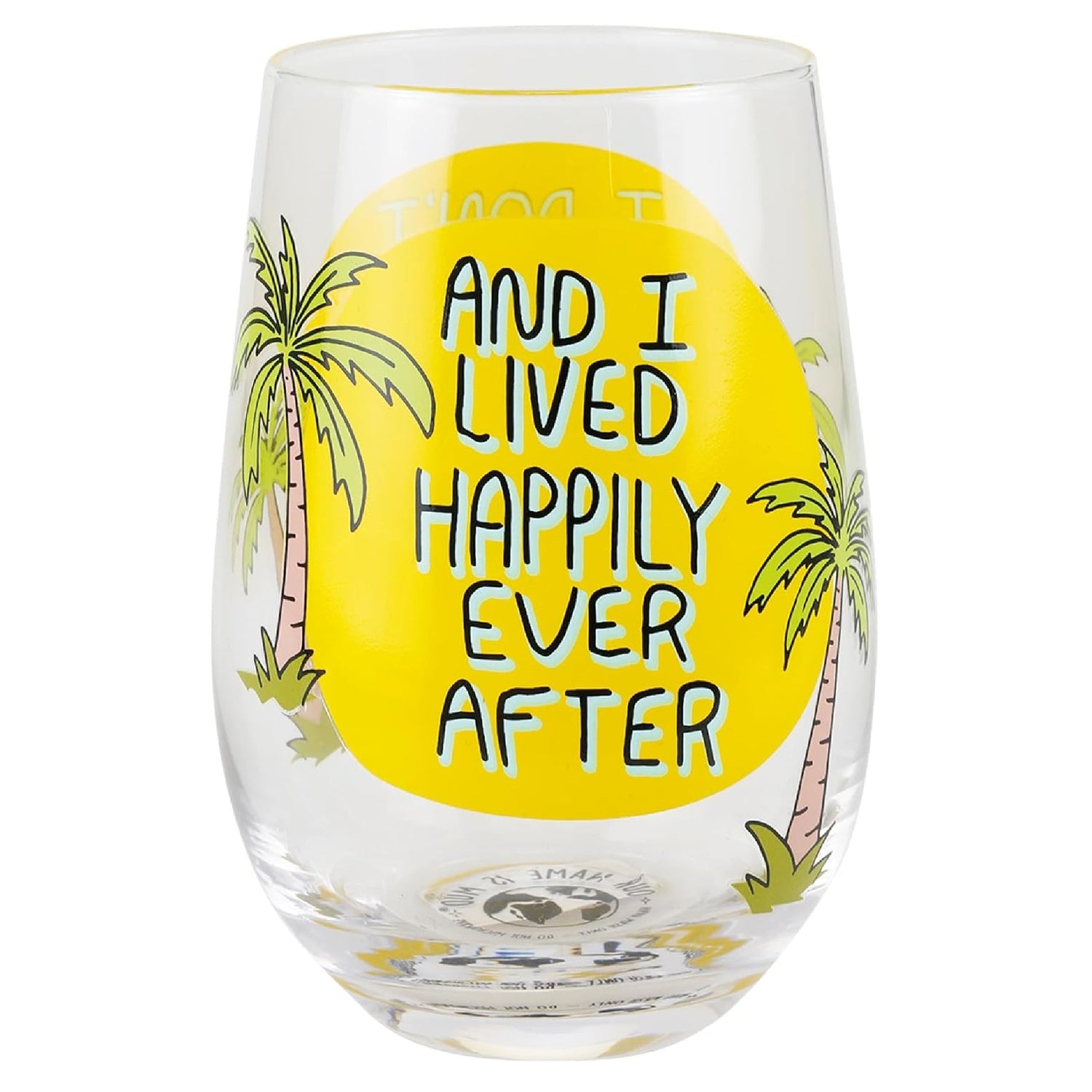 Enesco Our Name is Mud Retired Don't Give a Sip Stemless Wine Glass, 15 Ounce