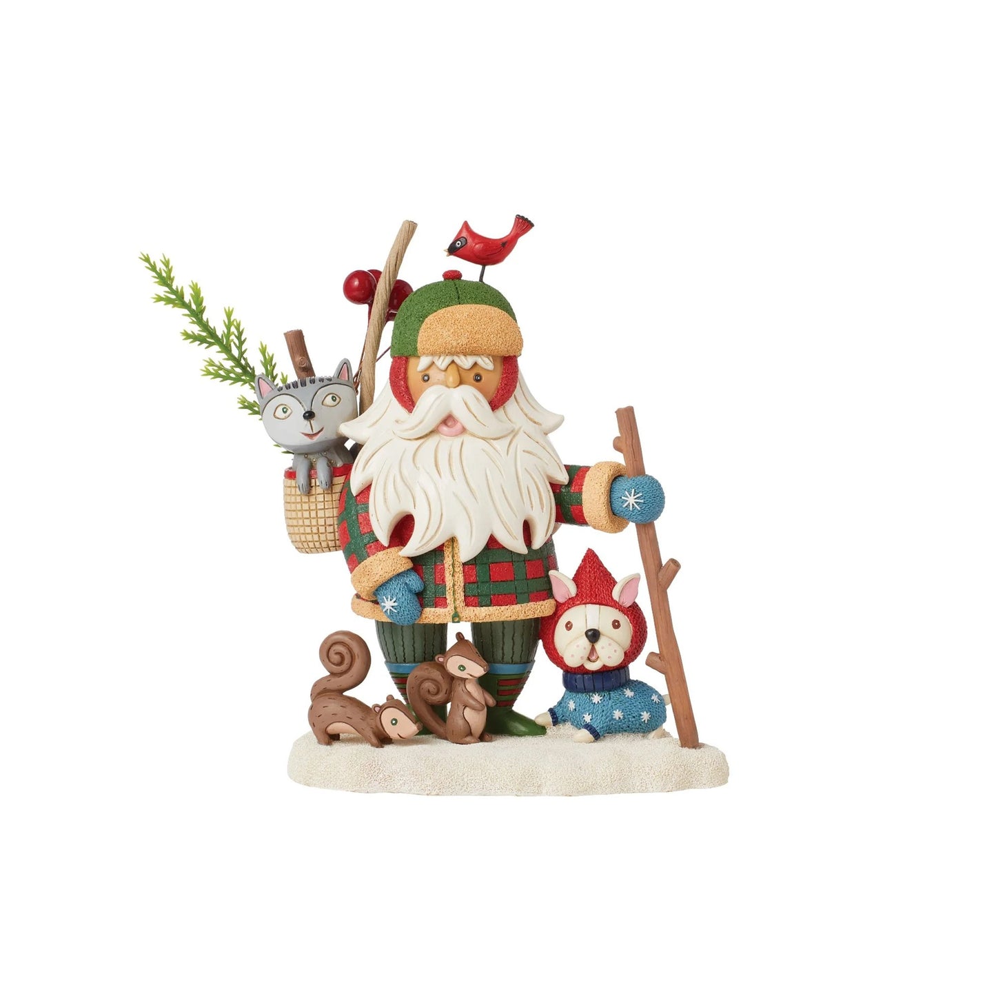 Enesco Woodsy Walking Santa Figurine