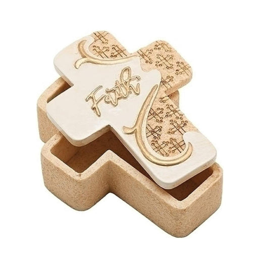 Faith Inspirational Cross Keepsake Boxes by Roman