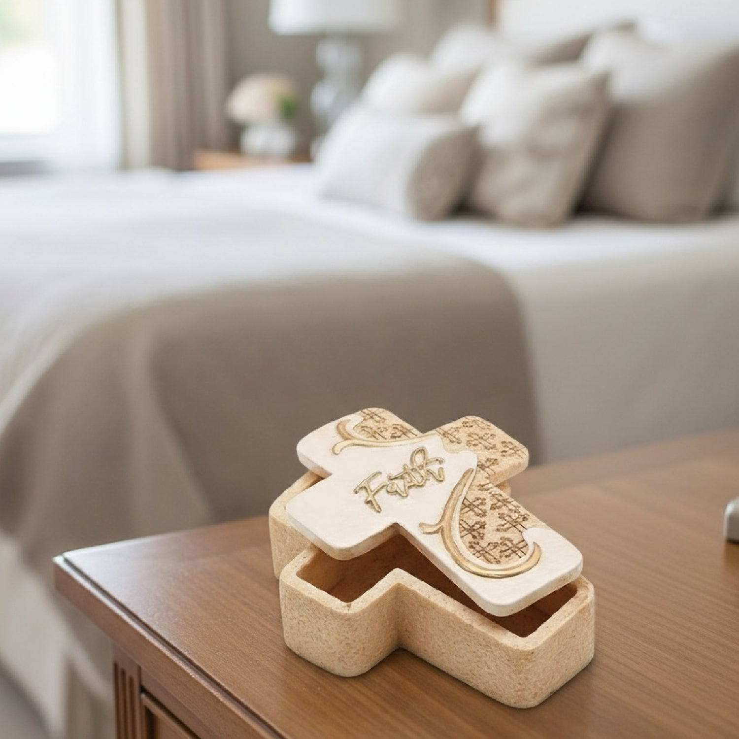 Faith Inspirational Cross Keepsake Boxes by Roman