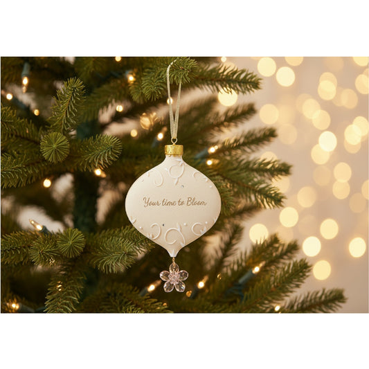 Foundations By Enesco Your Time To Bloom Flower Charm Ornament