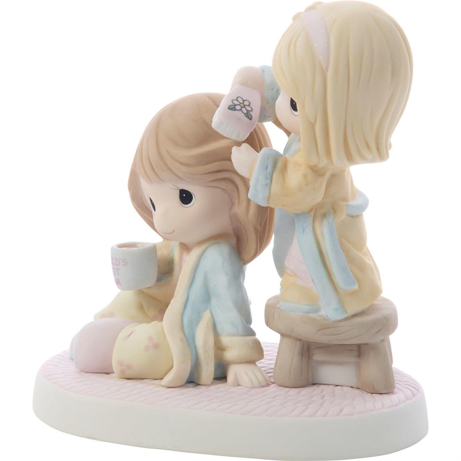 Girl Brushing Mom's Hair Figurine Precious Moments