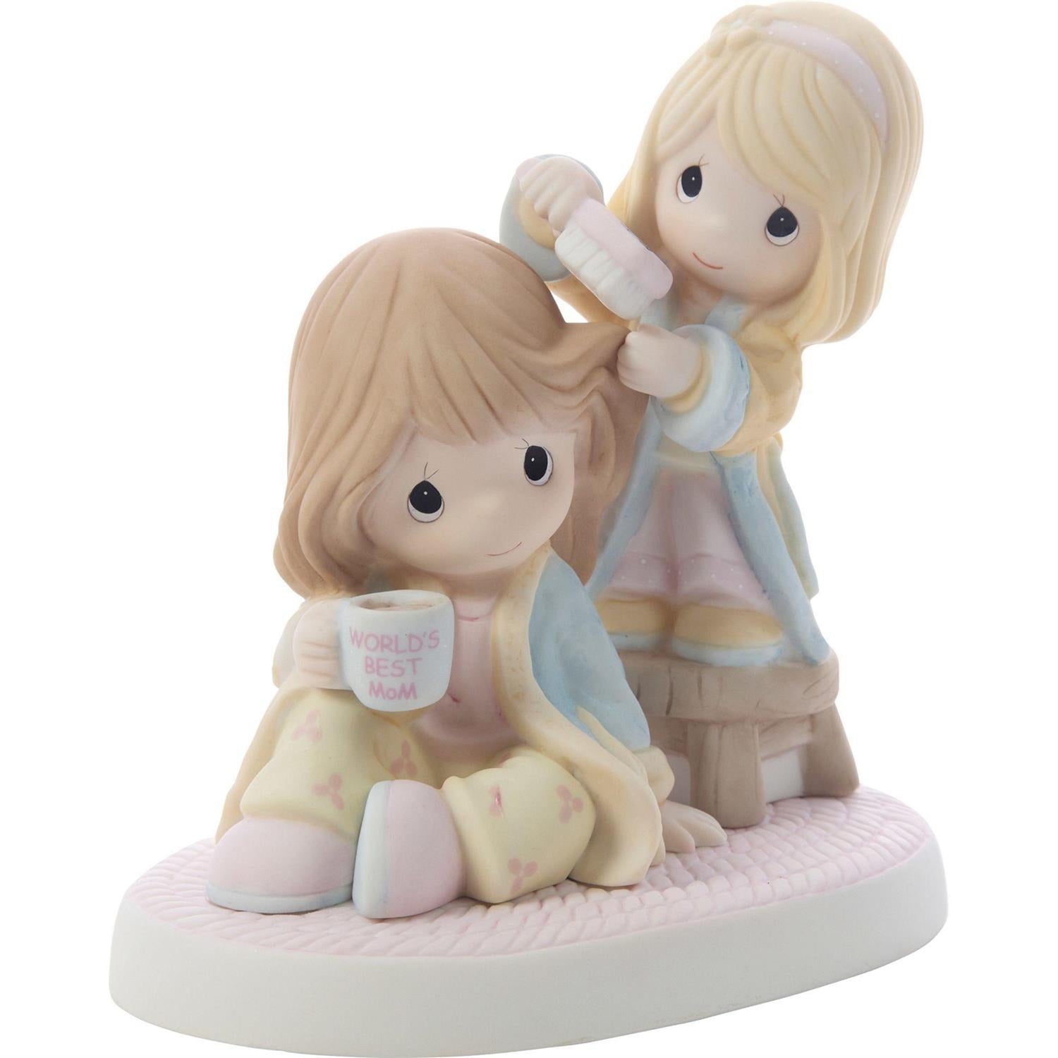 Girl Brushing Mom's Hair Figurine Precious Moments