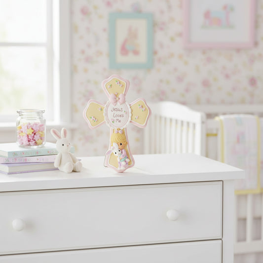 Girl With Bunny Cross Precious Moments