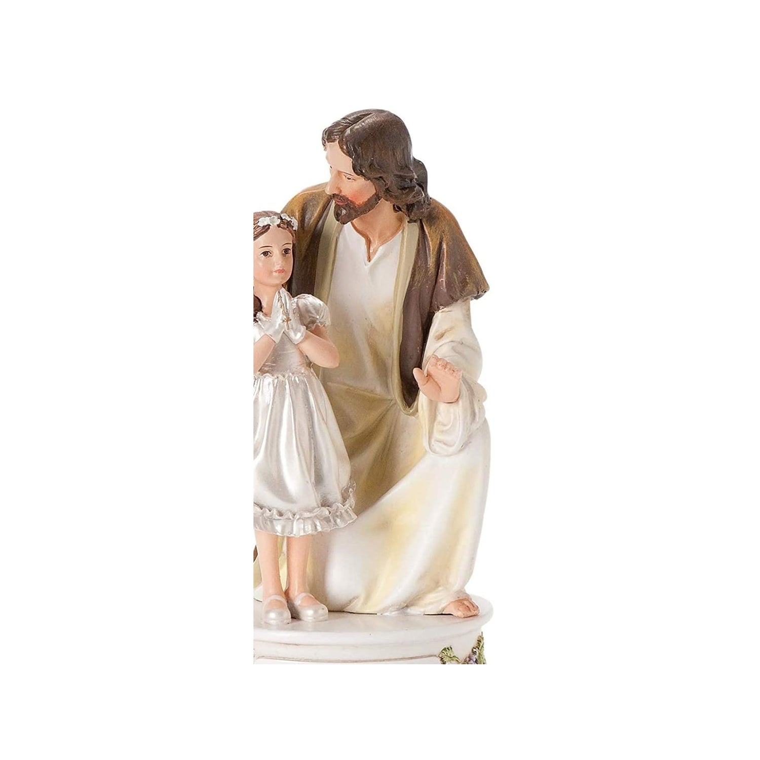 Girls First Communion Musical Figurine with Jesus