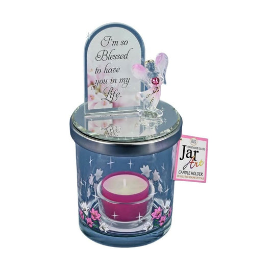 Glass Baron  Angel, I'm Blessed Candle Holder