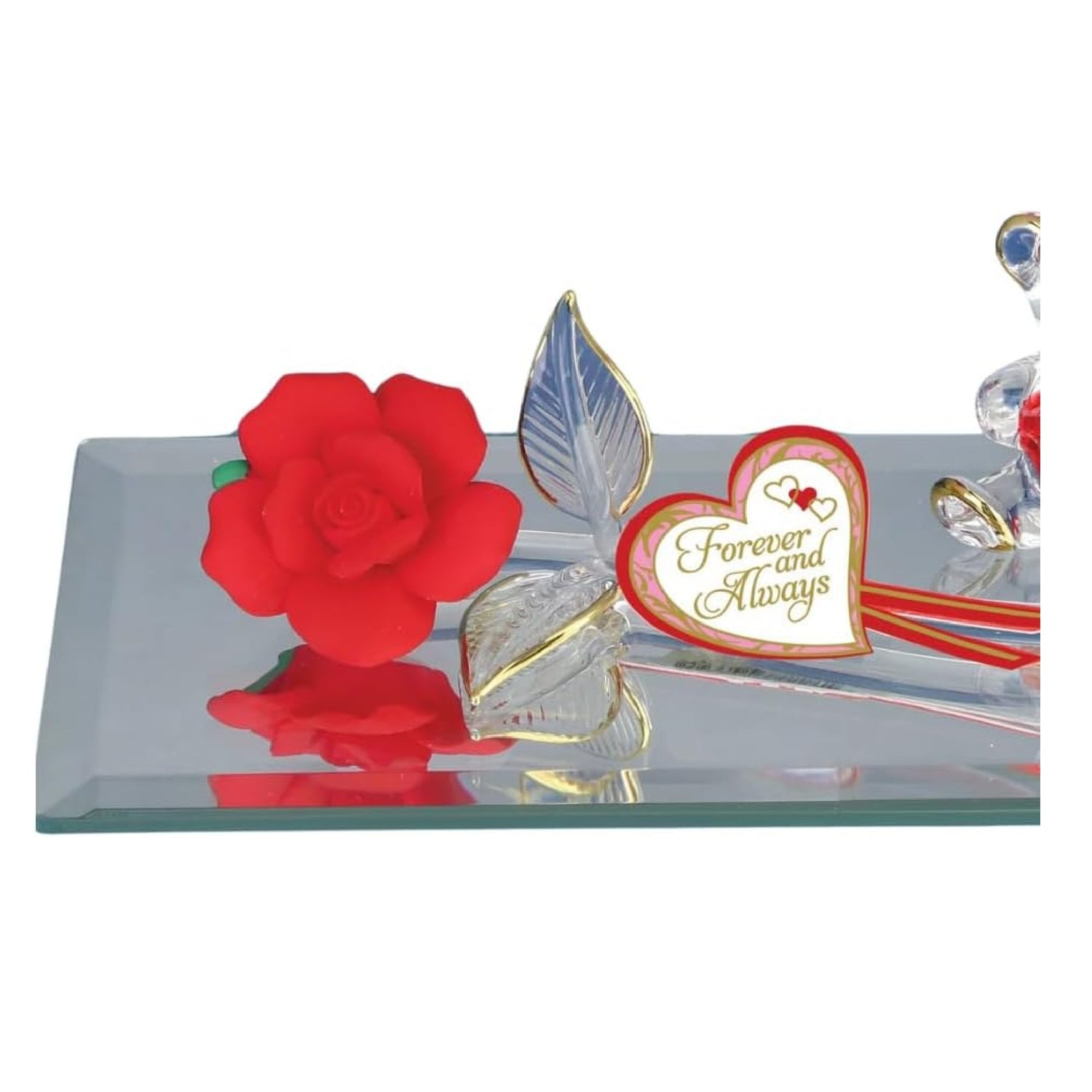 Glass Baron Bear with Rose