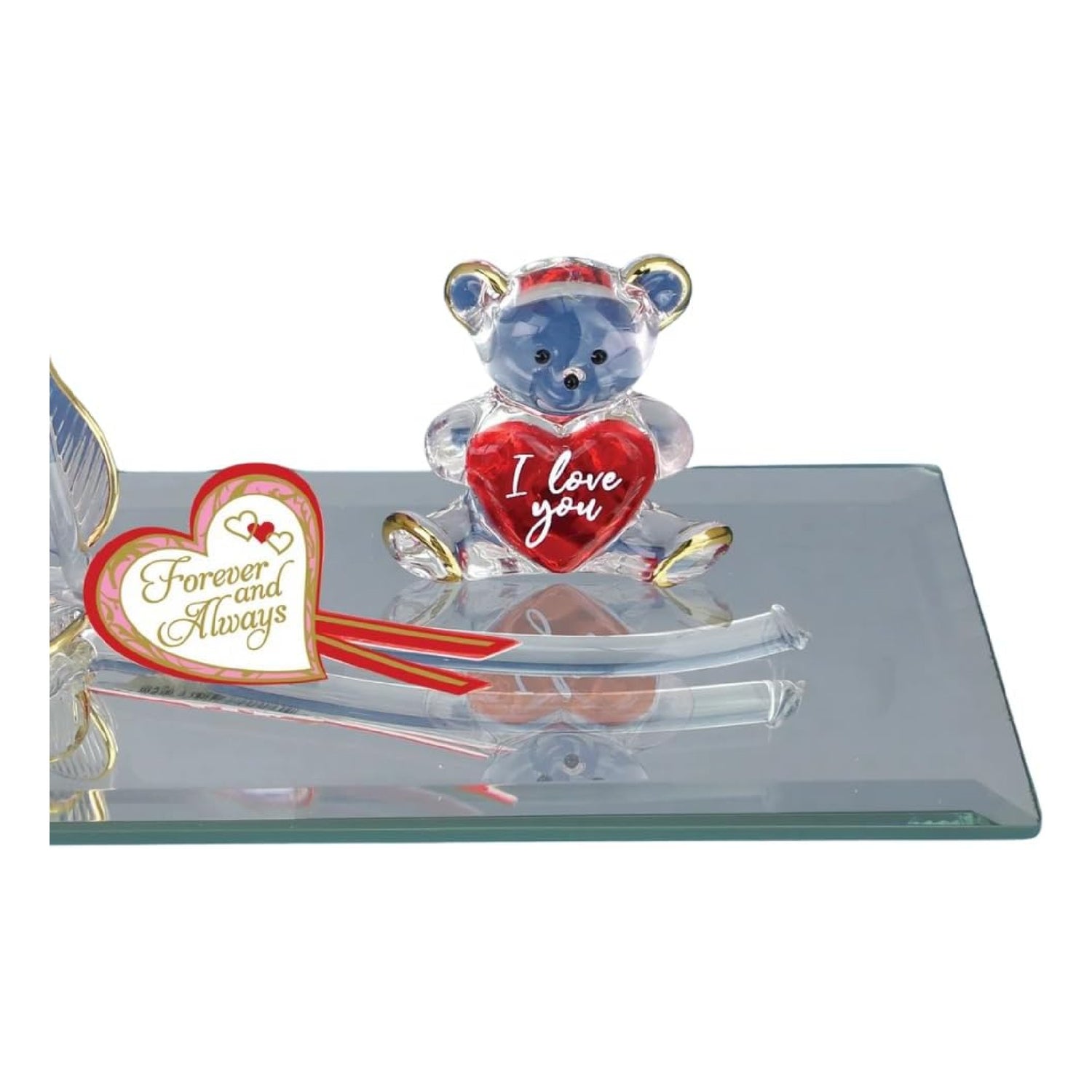Glass Baron Bear with Rose
