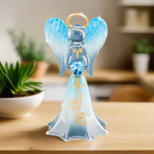 Glass Baron Blue Angel with Crystal