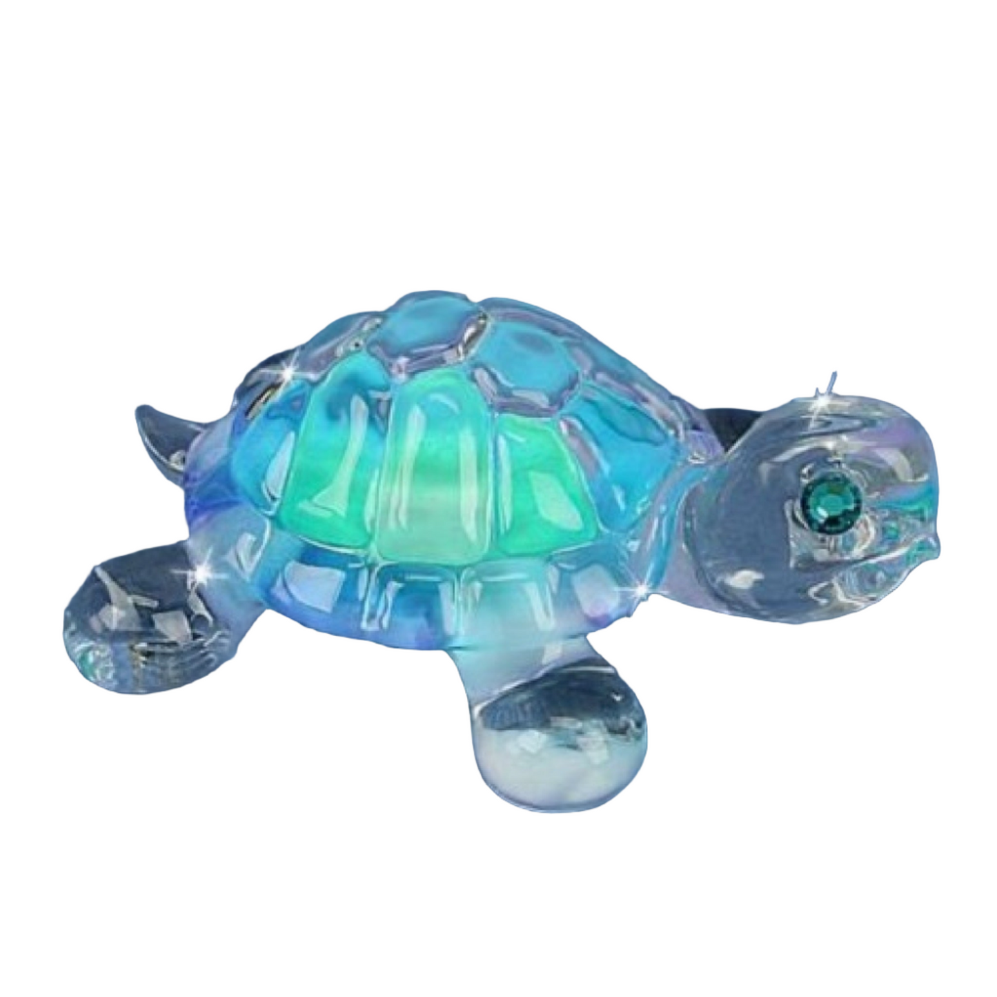 Glass Baron Blue Turtle Figurine