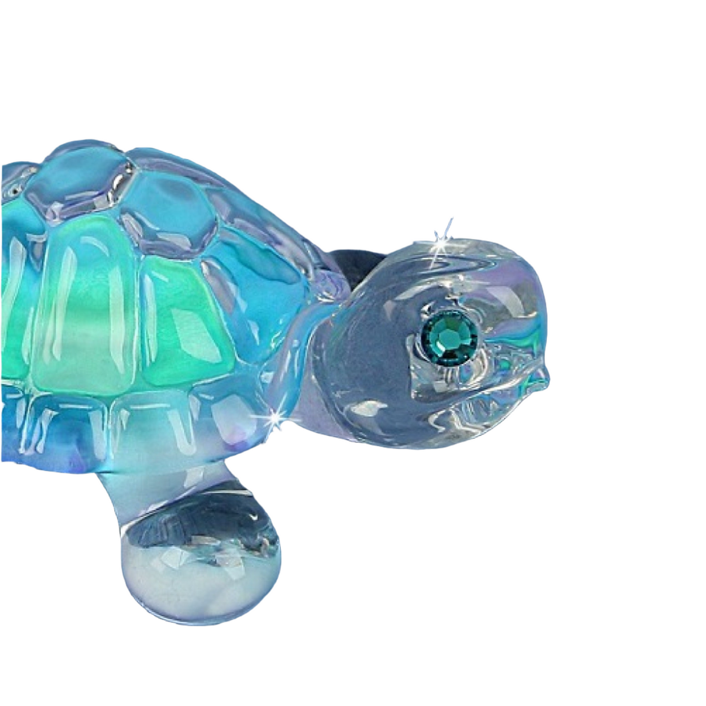 Glass Baron Blue Turtle Figurine