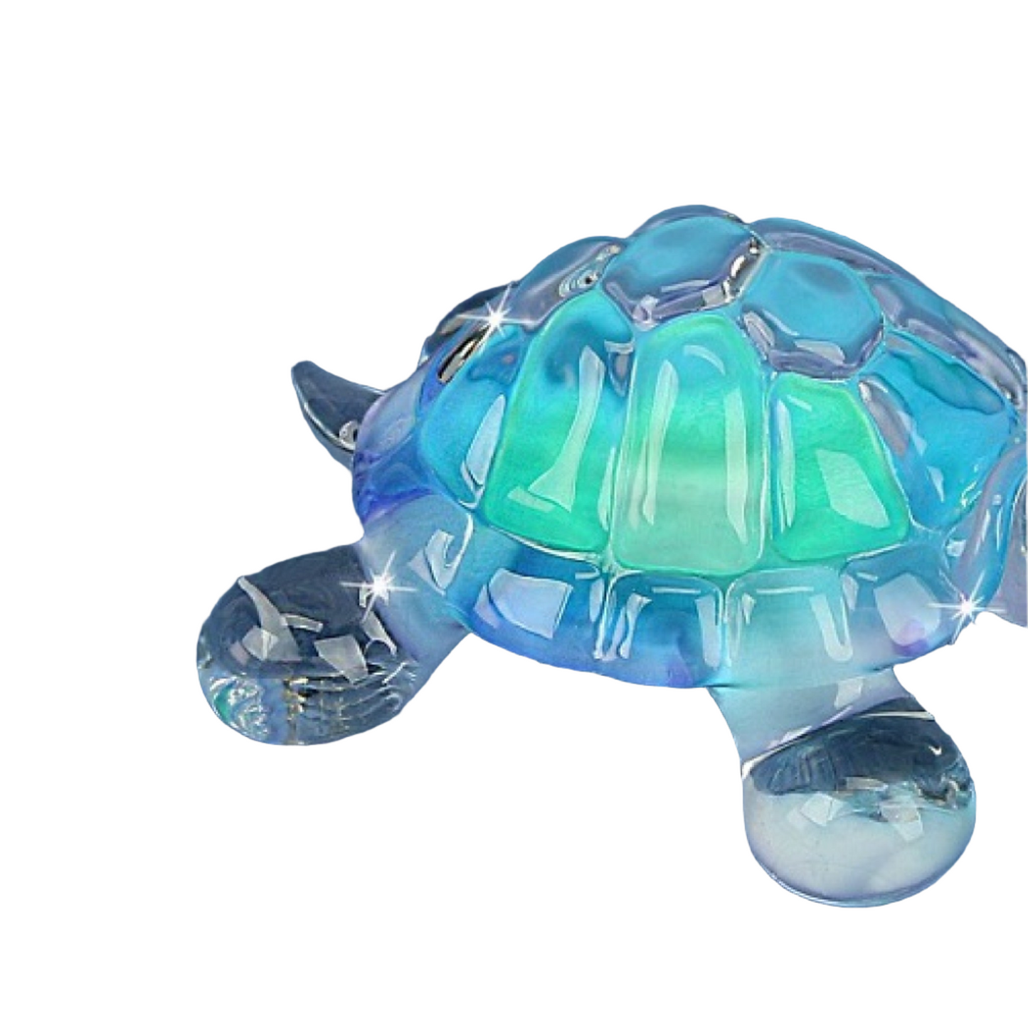 Glass Baron Blue Turtle Figurine