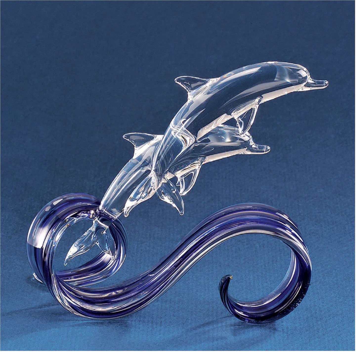 Glass Baron Blue Wave Double Dolphin