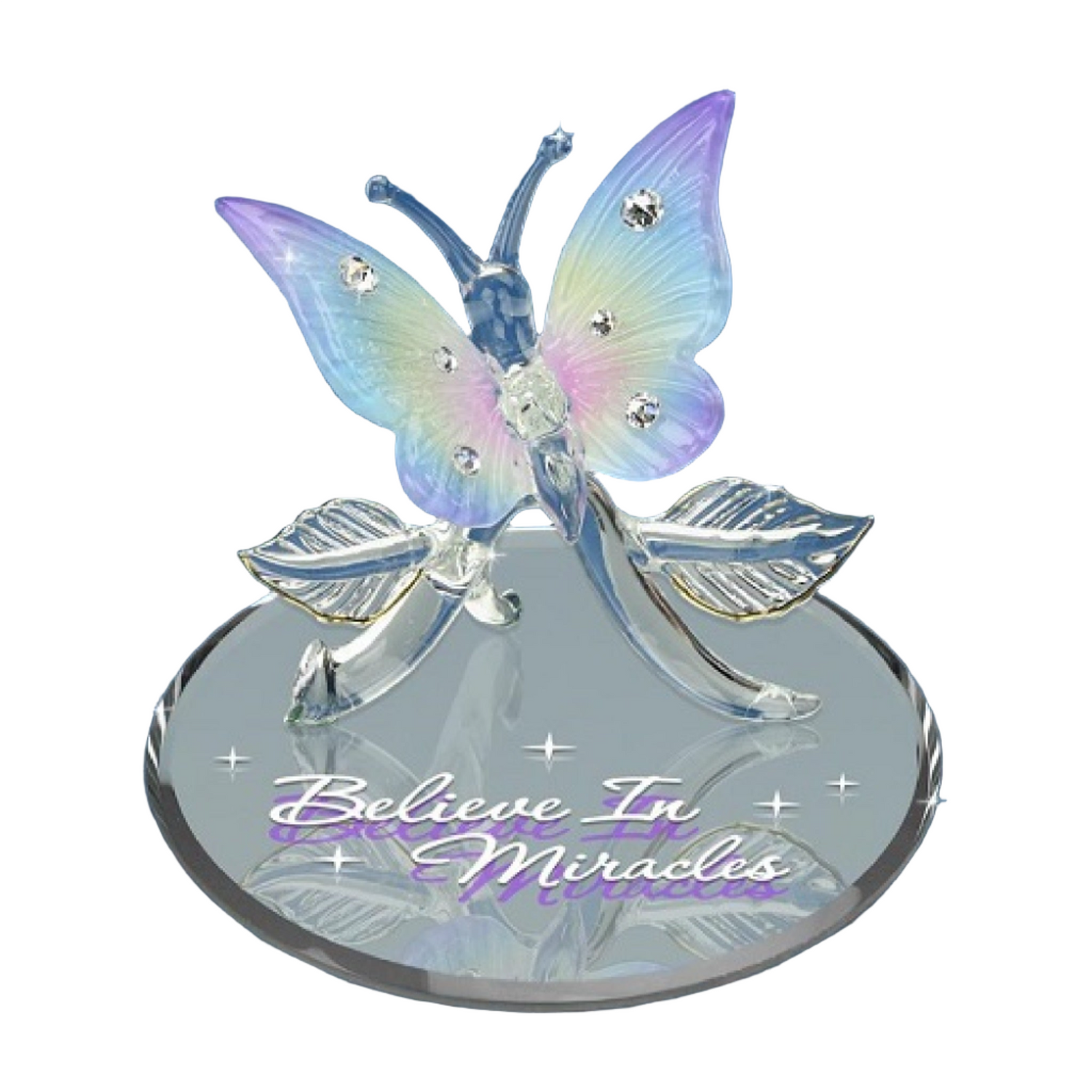 Glass Baron Butterfly "Believe in Miracles"