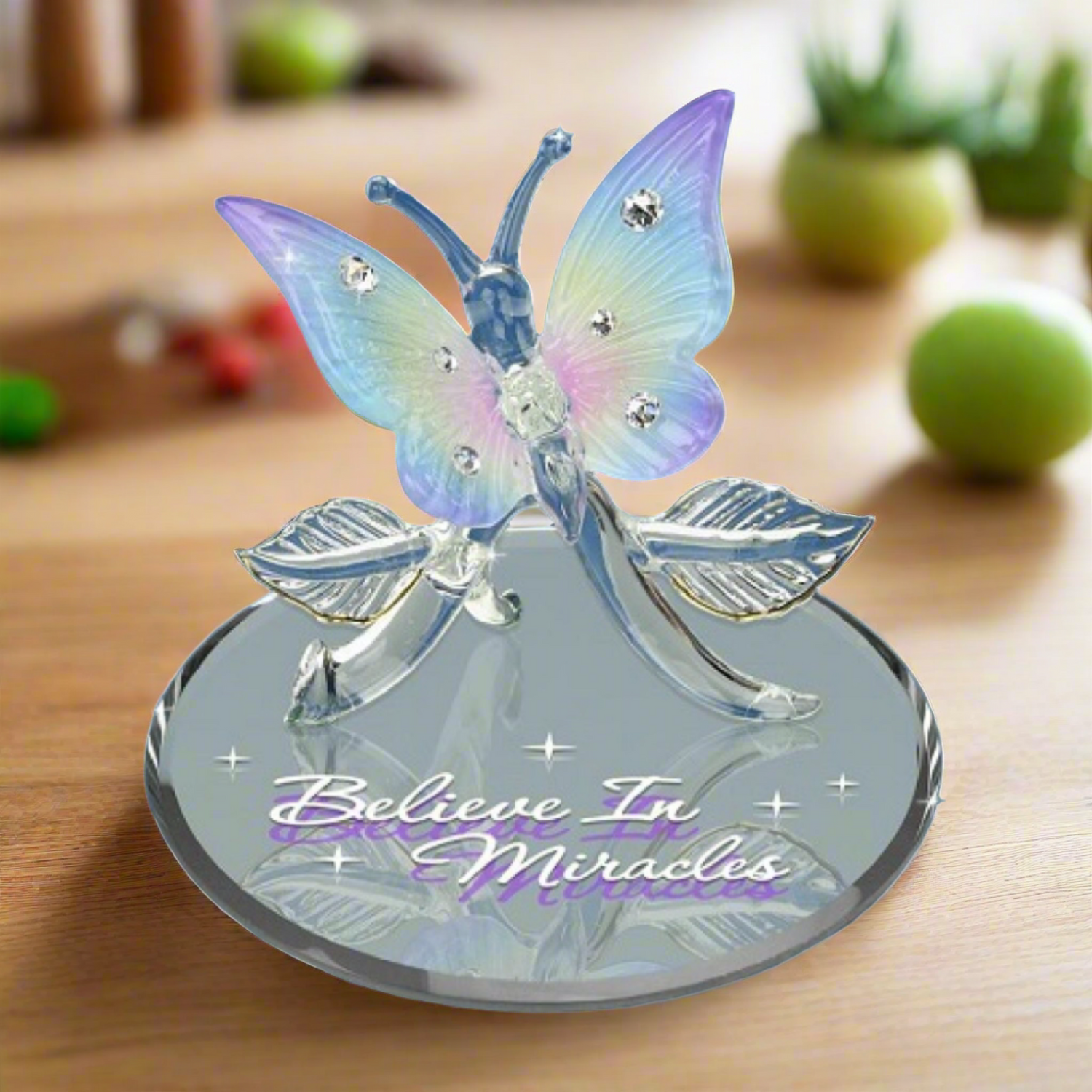 Glass Baron Butterfly "Believe in Miracles"