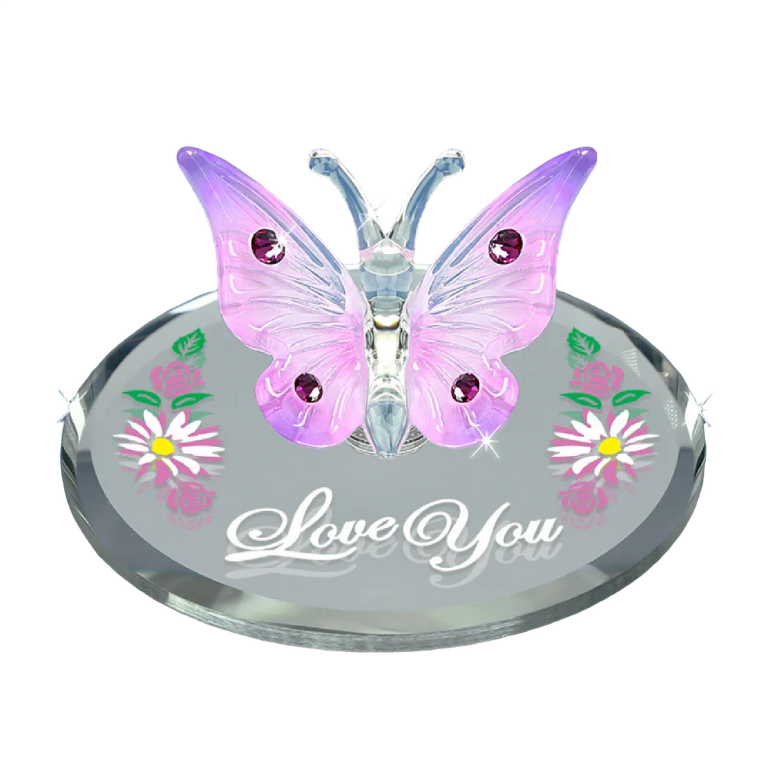 Glass Baron Butterfly "Love You"