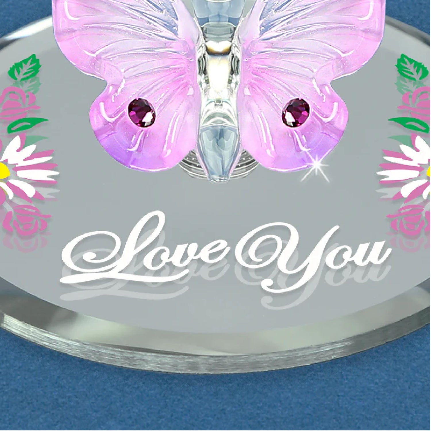 Glass Baron Butterfly "Love You"