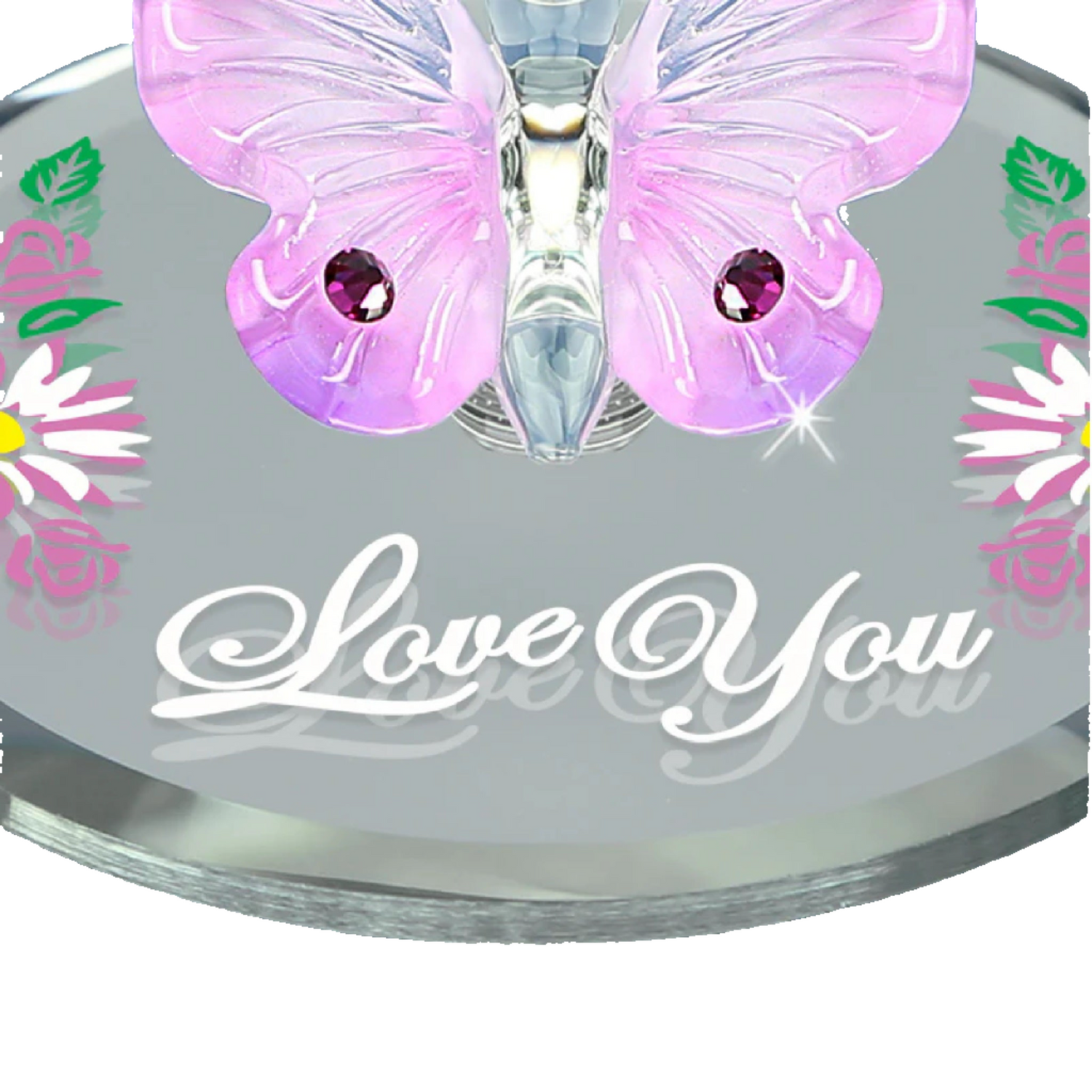 Glass Baron Butterfly "Love You"