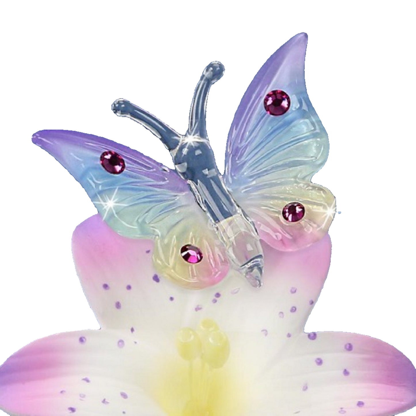 Glass Baron Butterfly Mirrored Lily