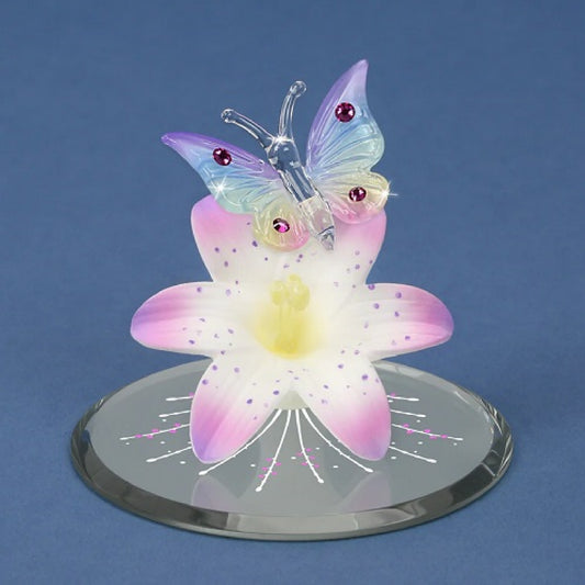 Glass Baron Butterfly Mirrored Lily