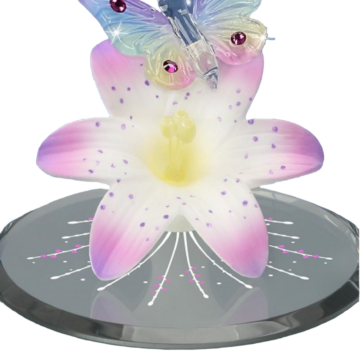 Glass Baron Butterfly Mirrored Lily