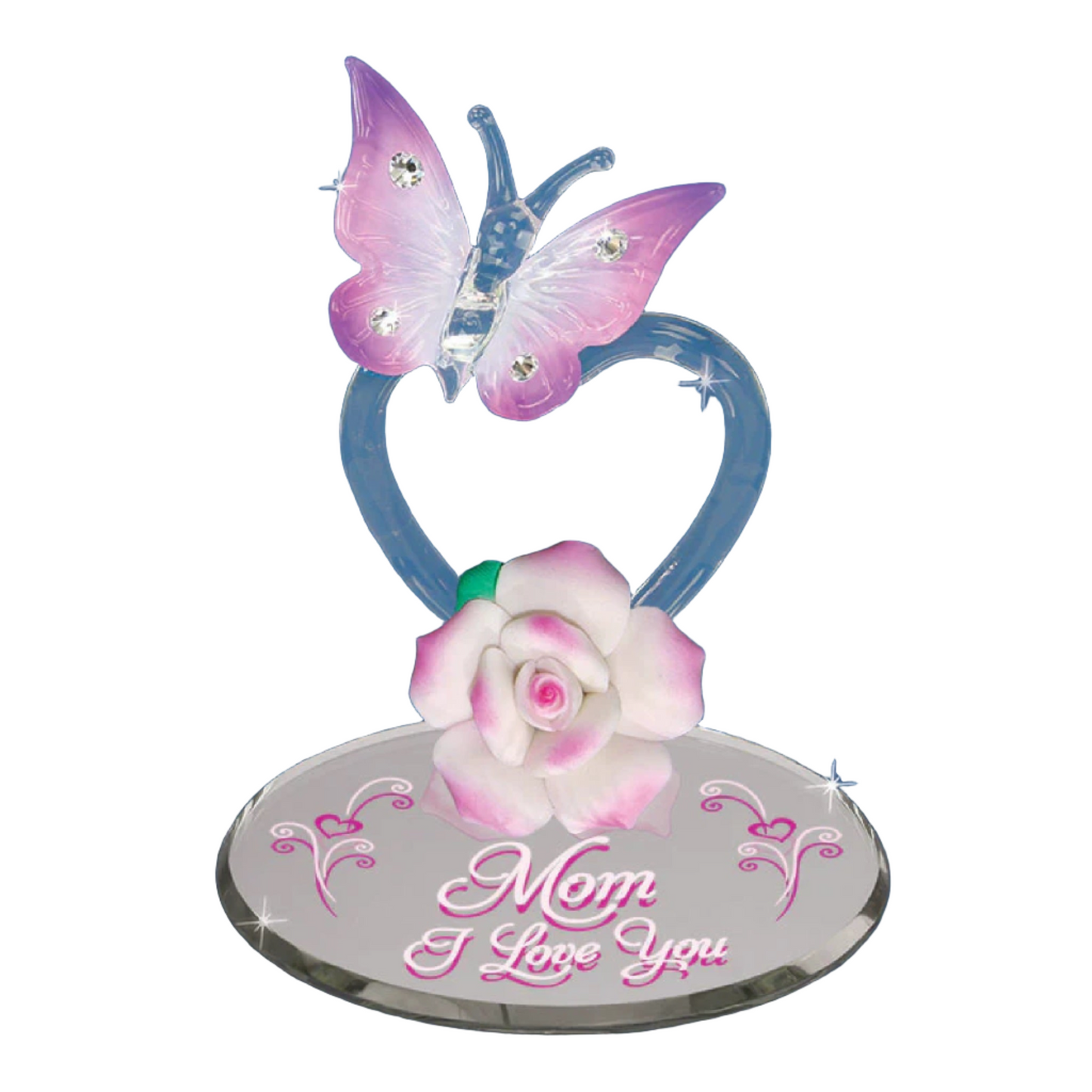 Glass Baron Butterfly "Mom I Love You"