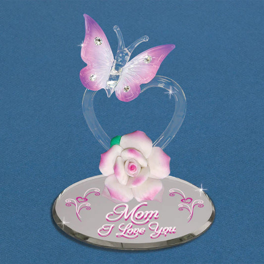 Glass Baron Butterfly "Mom I Love You"