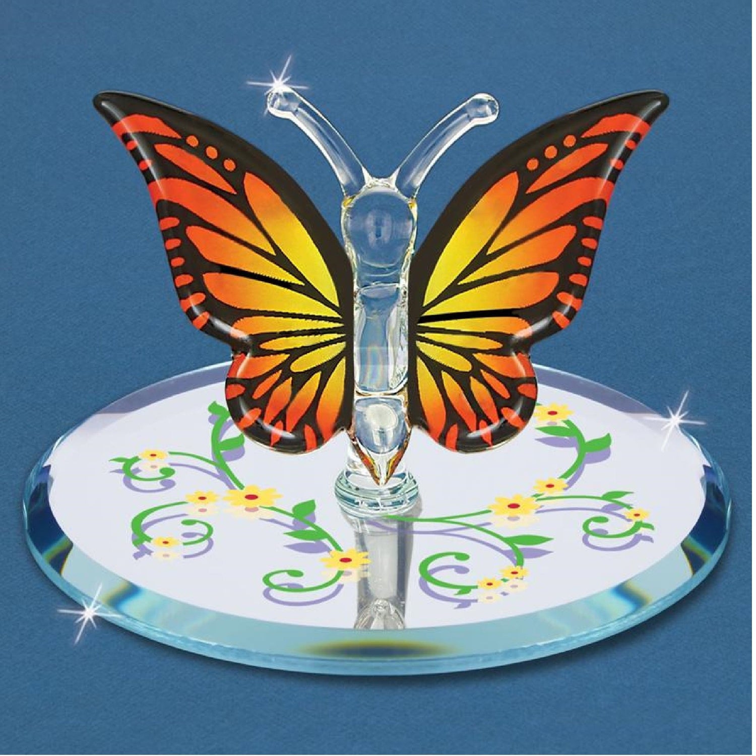 Glass Baron Butterfly, Monarch Large