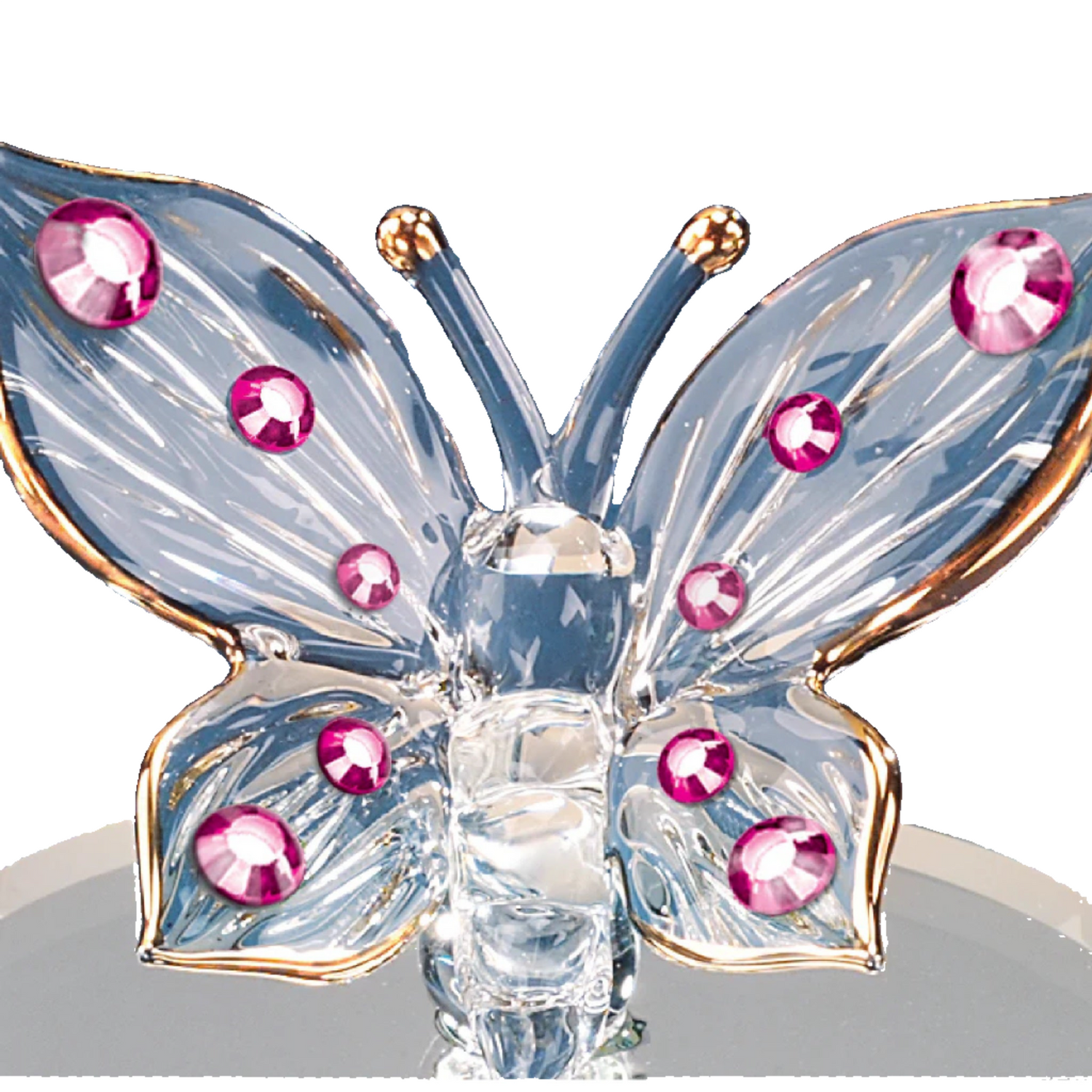 Glass Baron Butterfly, Pink Crystals