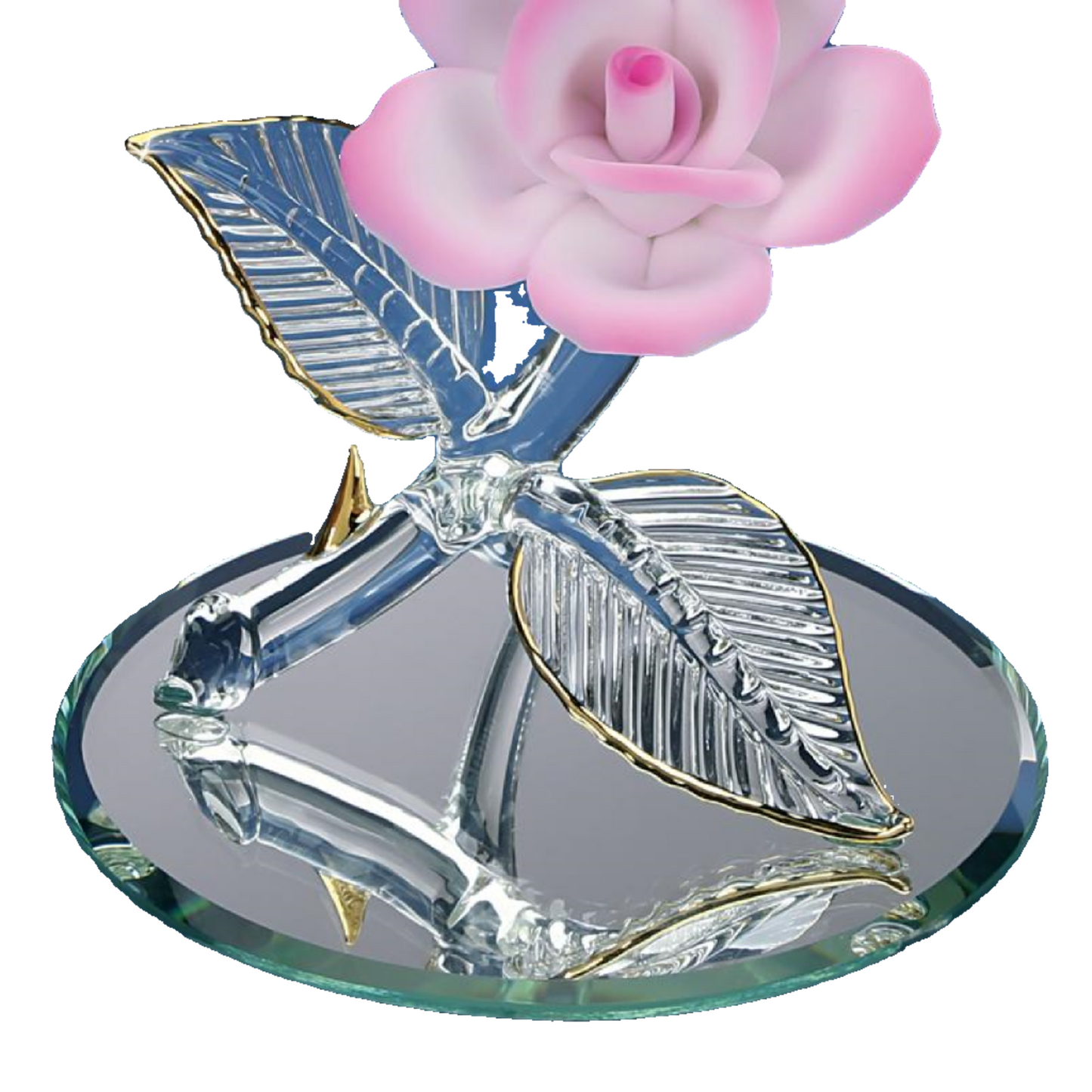 Glass Baron Butterfly Pink Rose