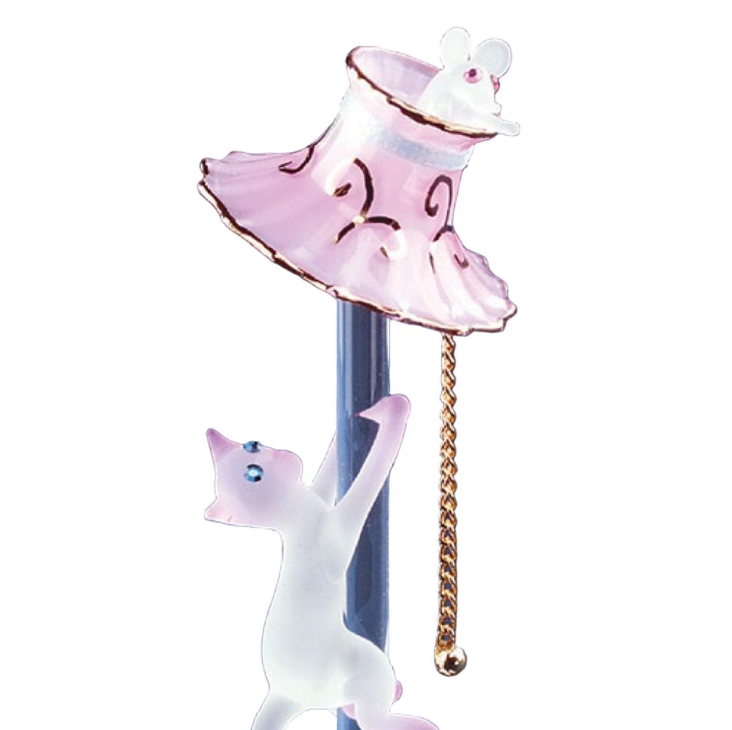 Glass Baron Cat with Lamp