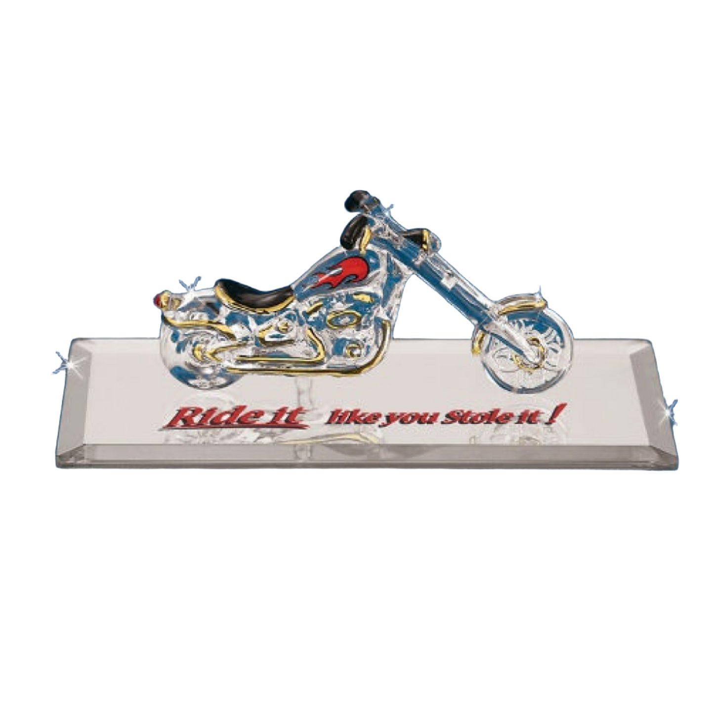 Glass Baron Chopper Ride It Figurine