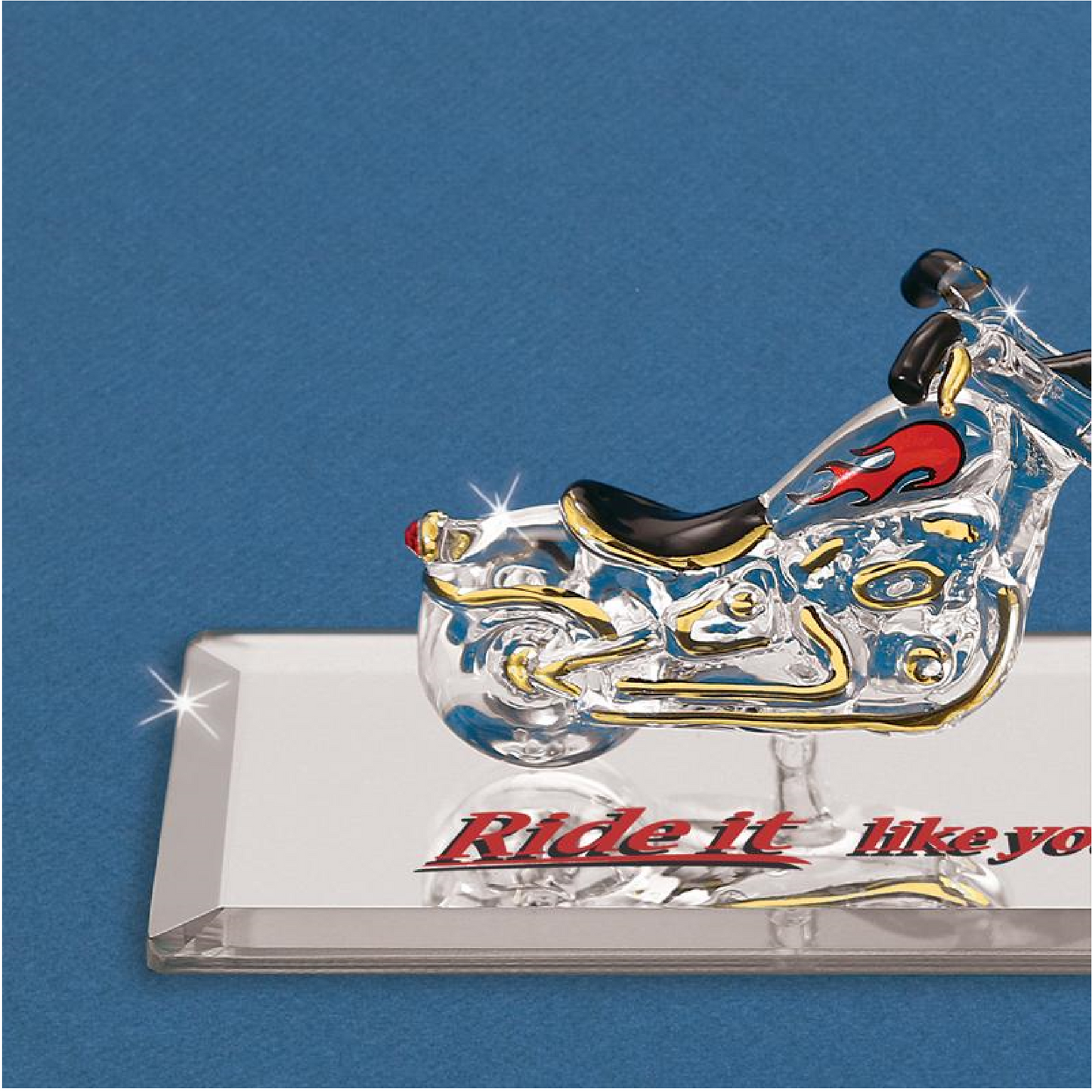 Glass Baron Chopper Ride It Figurine