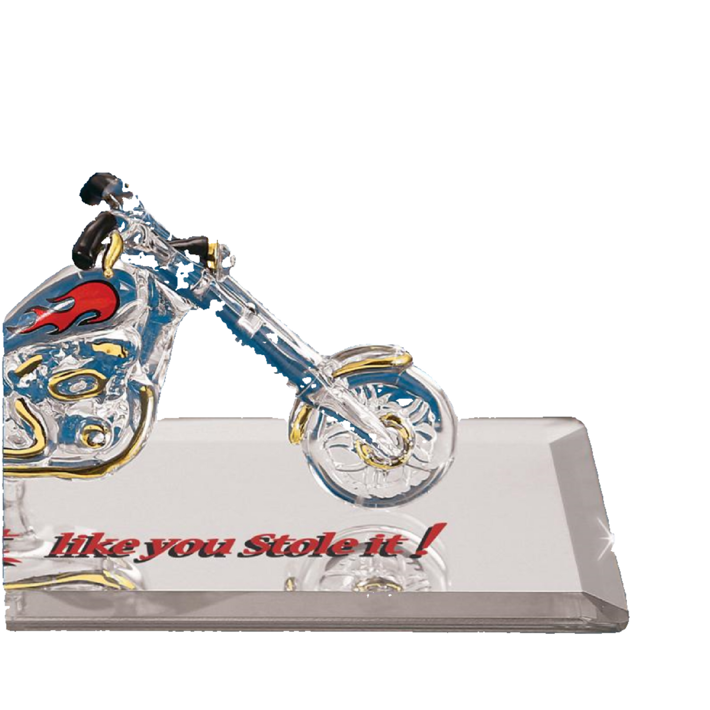 Glass Baron Chopper Ride It Figurine