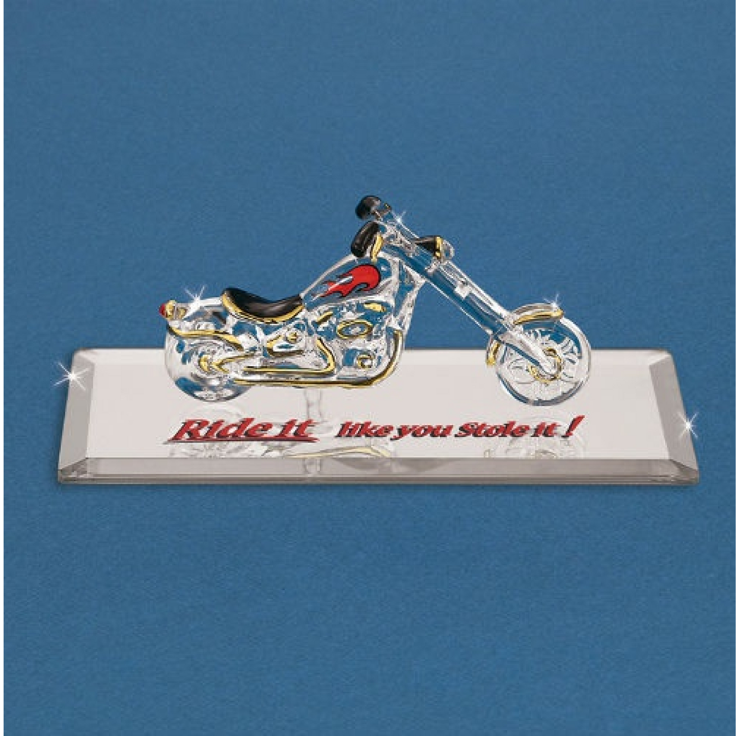 Glass Baron Chopper Ride It Figurine