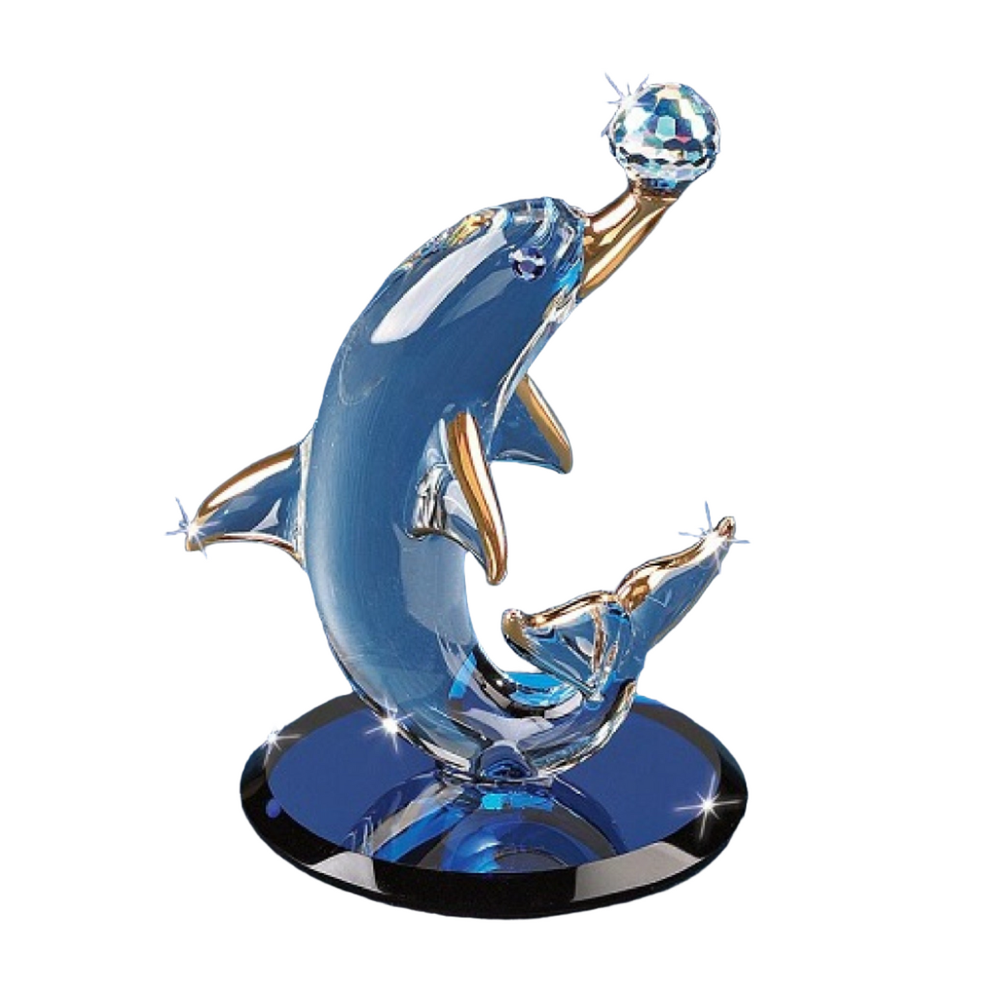 Glass Baron Dolphin Balancing Crystal Ball