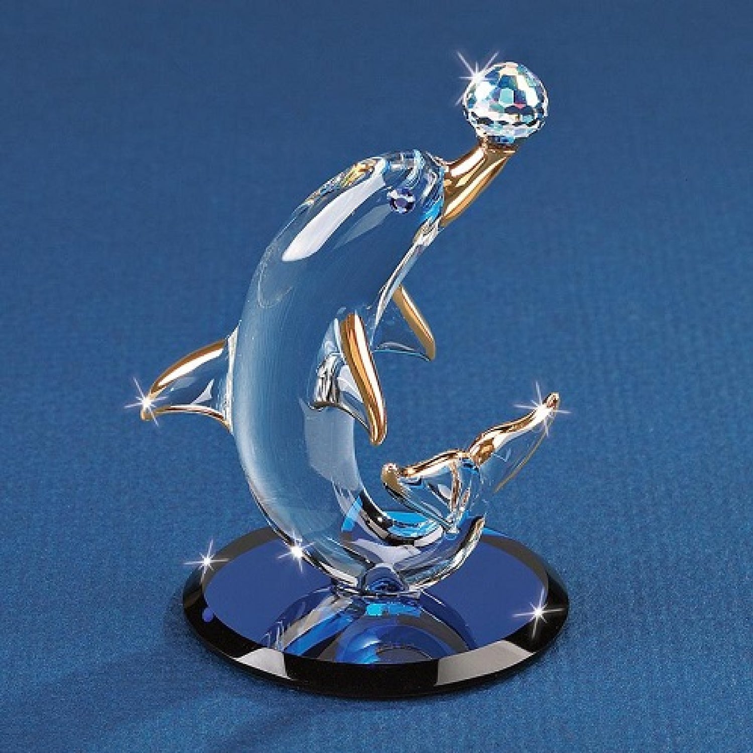 Glass Baron Dolphin Balancing Crystal Ball