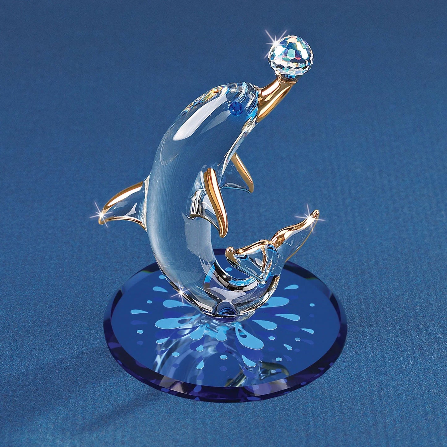 Glass Baron Dolphin With Crystal Ball