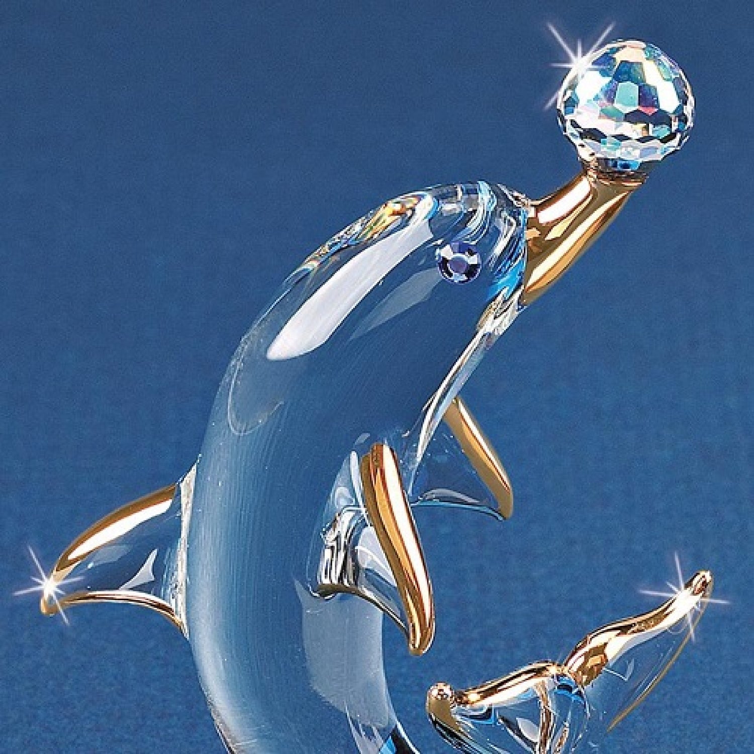 Glass Baron Dolphin Balancing Crystal Ball