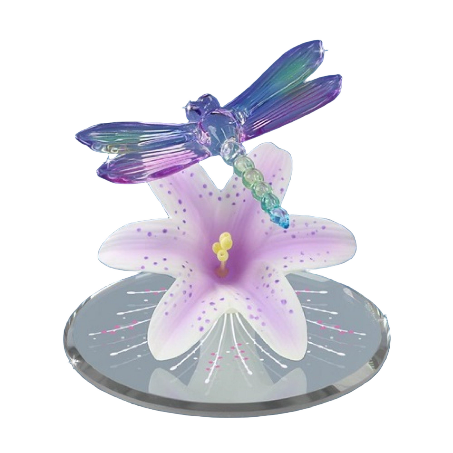 Glass Baron Dragonfly Lavender Lily