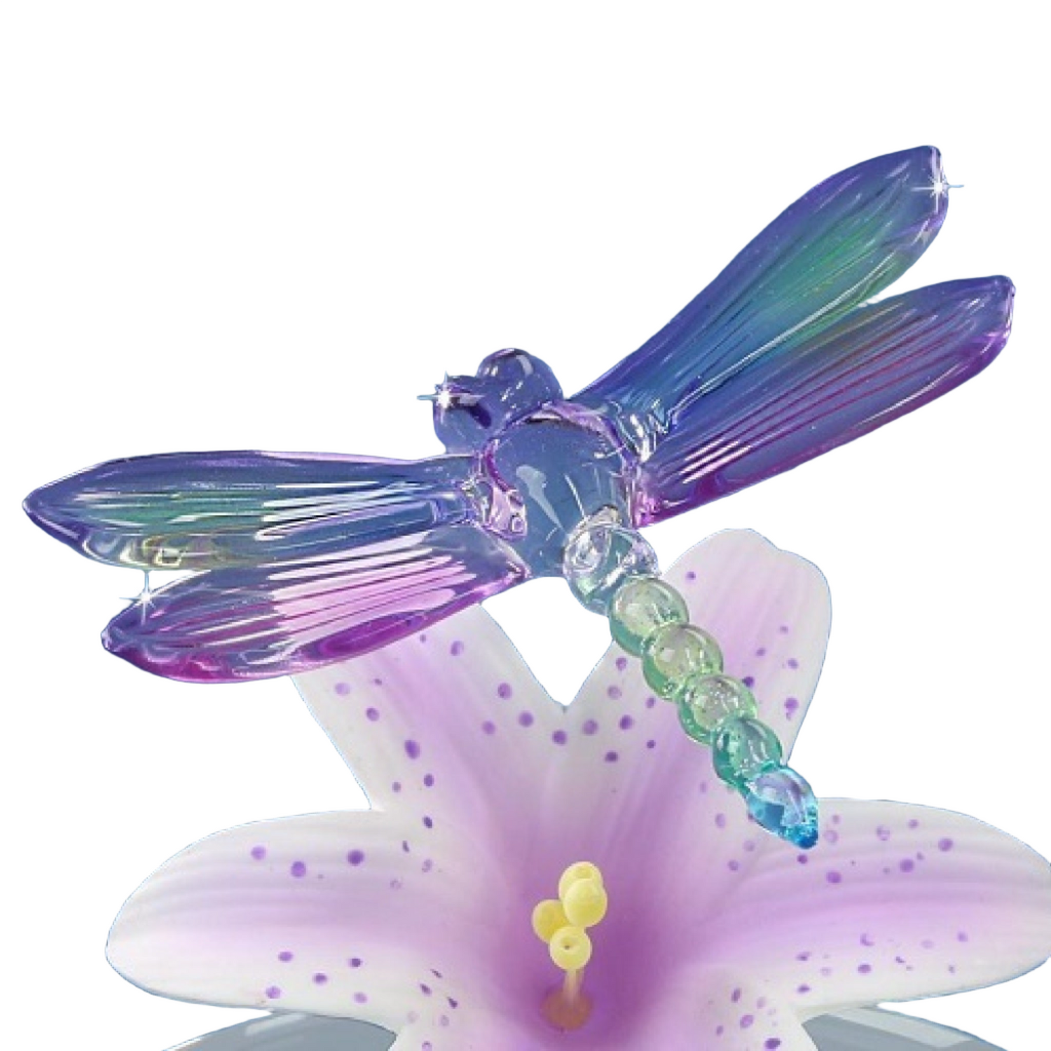 Glass Baron Dragonfly Lavender Lily