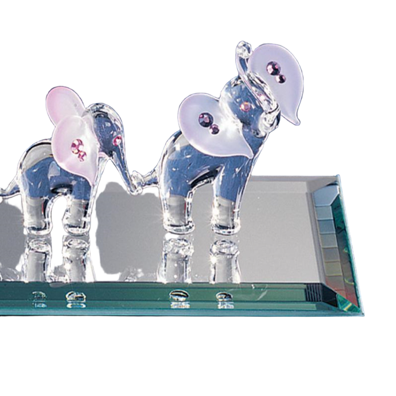 Glass Baron Elephant Train Figurine